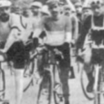 Cyclists at the start of Tour de France 1907