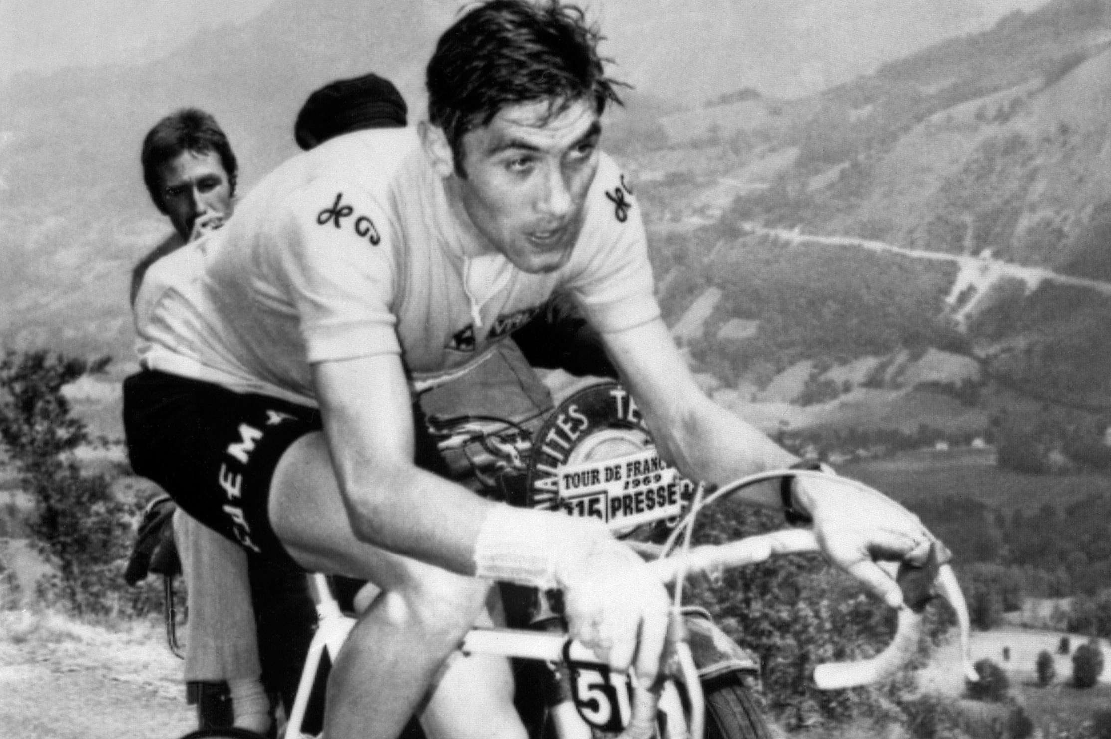 Eddy Merckx during his eoic solo ride in Pyrenees at Tour de France 1969