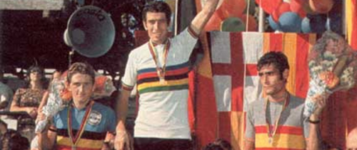 Felice Gimondi outsprints the Belgian duo (World Championships 1973)