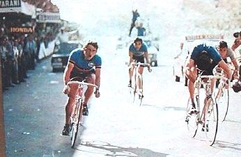 The sprint at the finish line of the World Championship 1973