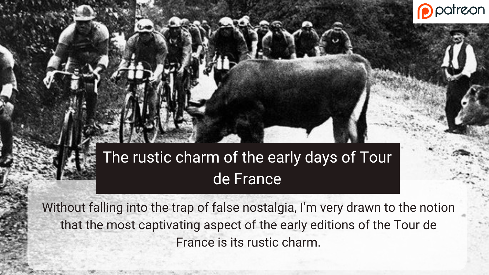 preview of Anita Pethő's article on the rustic charme of Tour de France in the early days of the race