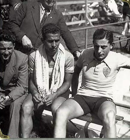 Olimpio Bizzi with Fausto Coppi in 1940 