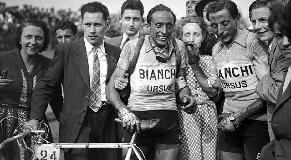 Serse Coppi with his brother Fausto Coppi