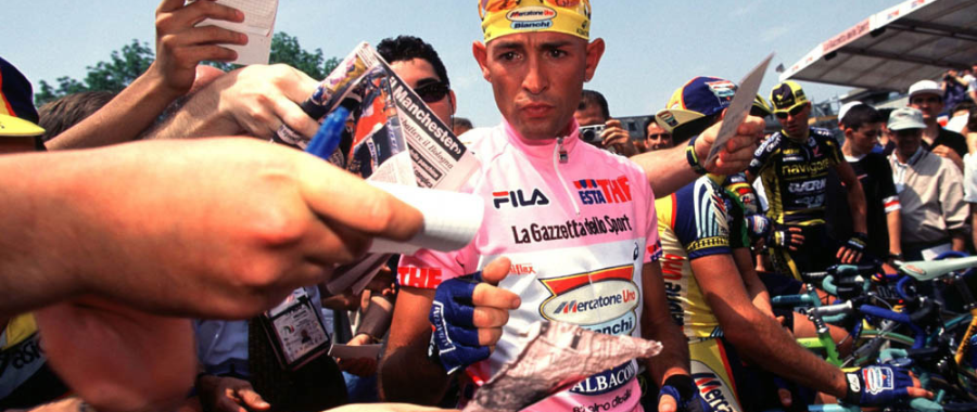 Marco Pantani in pink jersey during Giro d'Italia 1999