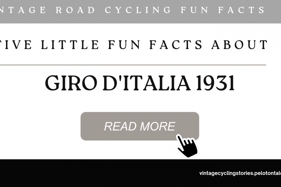 Giro d'Italia 1931 fun facts social media post