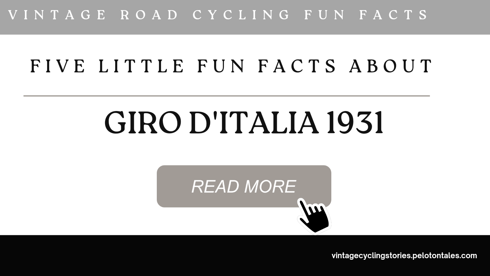 Giro d'Italia 1931 fun facts social media post