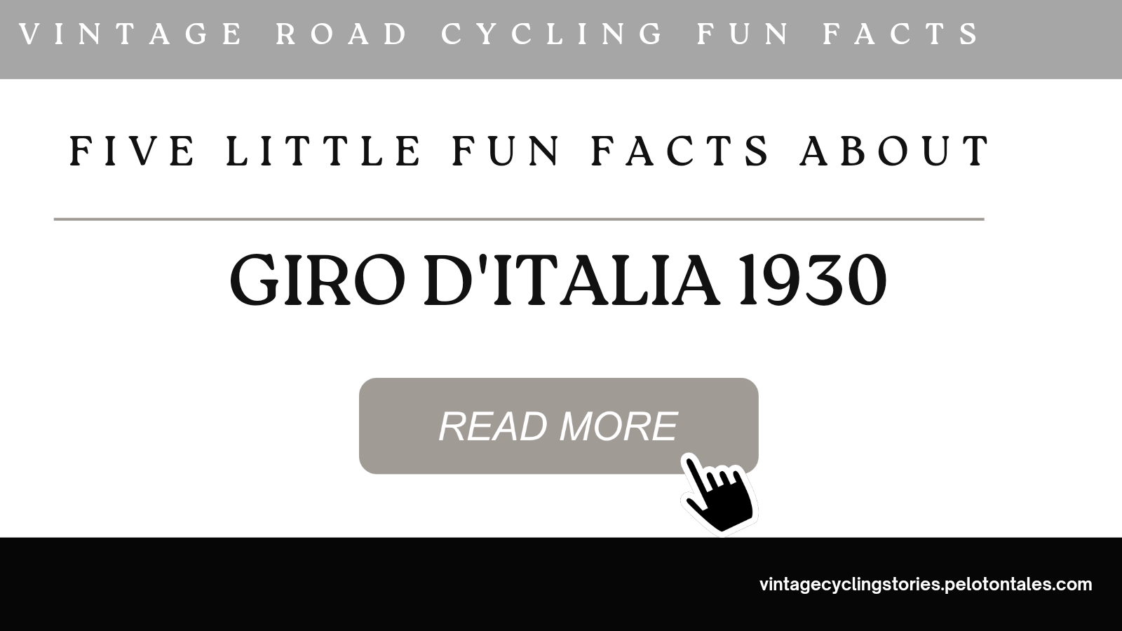 posting fun facts on social media about Giro d'italia 1930
