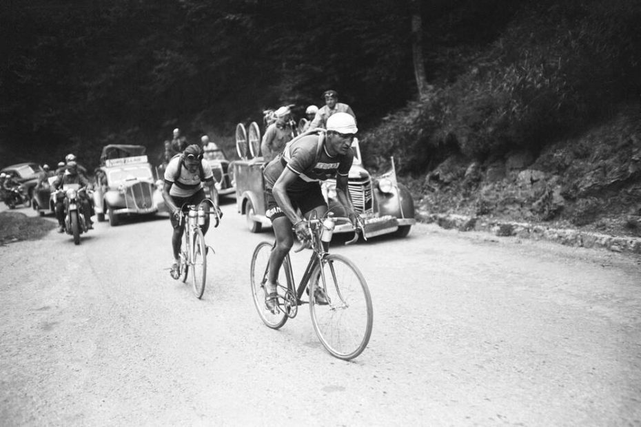 Gino Bartali during Tour de France 1948